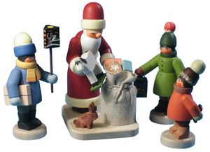 Mettengänger aus der Werkstatt Leichsenring Mettengänger mit Weihnachtsmann