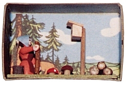 Dregeno Zündholzschachtel Pilzsucher (Dregeno 028/009) Erzgebirgische Volkskunst: Miniaturen in der Zündholzschachtel - 'Pilzsucher'