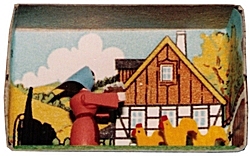 Dregeno Zündholzschachtel Bauernhof (Dregeno 028/026) Erzgebirgische Volkskunst: Miniaturen in der Zündholzschachtel - 'Bauernhof'
