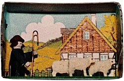 Dregeno Zündholzschachtel Schäfer (Dregeno 028/027) Erzgebirgische Volkskunst: Miniaturen in der Zündholzschachtel - 'Schäfer'