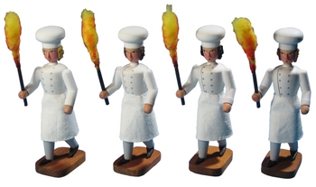 W. Werner Dresdner Bäckeraufzug von 1889 Fackelträger (W. Werner 3010) Erzgebirgische Volkskunst: Dresdner Bäckeraufzug von 1889 - Fackelträger