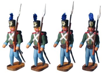 W. Werner Dresdner Bäckeraufzug von 1889 Soldaten mit Seitengewehr (W. Werner 3006) Erzgebirgische Volkskunst: Dresdner Bäckeraufzug von 1889 - Soldaten mit Seitengewehr