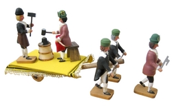 W. Werner Barockbergleute  Münzprägung (W. Werner 2044) Erzgebirgische Volkskunst: Barockbergleute - Münzprägung