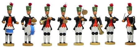 W. Werner Historische Bergparade um 1831 Musiker (W. Werner 1001) Erzgebirgische Volkskunst: Bergparade; Historisch Musiker