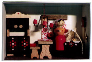 Flade Historische Stube braun (Flade 1401.2) Erzgebirgische Volkskunst: Historische Stube braun