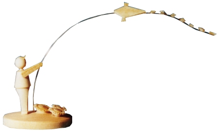 Uwe Uhlig Junge mit Drachen  (Uwe Uhlig 1.302.0.0) Erzgebirgische Volkskunst: Junge mit Drachen 