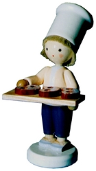 Flade Kleiner Bäcker mit Brezeln  (Flade 5135) Erzgebirgische Volkskunst: Kleiner Bäcker mit Brezeln