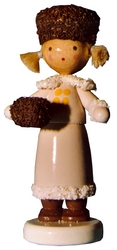 Flade Mädchen mit Pelzmütze u. Muff (Flade 5405) Erzgebirgische Volkskunst: Mädchen mit Pelzmütze und Muff