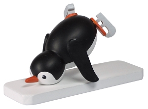 Knut Dietze Pinguin Eiskunstläufer (Knut Dietze 05/14) Erzgebirgische Volkskunst: Pinguin / Eiskunstläufer