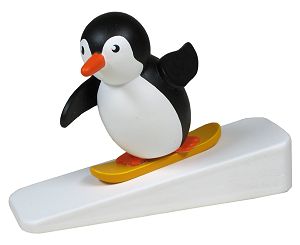 Knut Dietze Pinguin Snowboardfahrer (Knut Dietze 05/16) Erzgebirgische Volkskunst: Pinguin 'Snowboadfahrer'