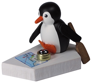 Knut Dietze Pinguin auf großer Fahrt (Knut Dietze 05/24) Pinguin mit Landkarte und Kompaß auf einer Eisscholle