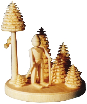 Uwe Uhlig Skifahrer  (Uwe Uhlig, 190, 200) Erzgebirgische Volkskunst: Skifahrer 