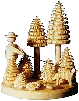 Uwe Uhlig Spaziergänger mit Hund  (Uwe Uhlig 1.301.0.0) Erzgebirgische Volkskunst: Spaziergänger mit Hund 