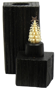 Uwe Uhlig Struktur  (Uwe Uhlig, 3.314.0.1) Uwe Uhlig: Miniatur-Weihnachtsbaum in Holzdose 'Struktur'