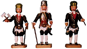 W. Werner Barockbergleute 3 Stck (W. Werner 2003) Erzgebirgische Volkskunst: Barockbergleute