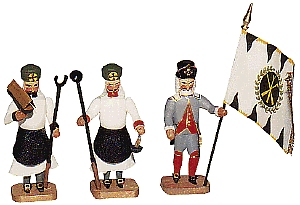 W. Werner Barockbergleute Schmelzer (W. Werner 74/1/4) Erzgebirgische Volkskunst: Barockbergleute - Schmelzer