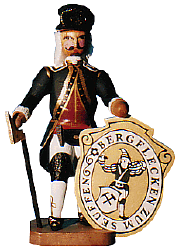 W. Werner Barockbergleute Bergmeister und Seiffener Wappen (W. Werner 2001) Erzgebirgische Volkskunst: Barockbergleute - Bergmeister und Seiffener Wappen