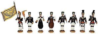 W. Werner Historische Bergparade um 1831 Unter Tage (W. Werner 1005) Erzgebirgische Volkskunst: Bergparade; Historisch Unter Tage