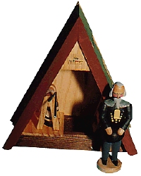 W. Werner Arbeitende Bergleute 19. Jahrhundert Bergmann mit Haspel und Kaue (W. Werner 1702) Erzgebirgische Volkskunst: Bergmann mit Haspel und Kaue 