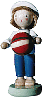 Flade Junge mit Ball  (Flade 5130) Erzgebirgische Volkskunst: Junge mit Ball