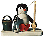 Knut Dietze Pinguin Angler (Knut Dietze 05/13) Erzgebirgische Volkskunst: Pinguin / Angler