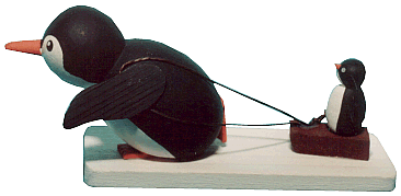 Knut Dietze Pinguin Ausreißer (Knut Dietze 05/02) Erzgebirgische Volkskunst: Pinguin / Ausreißer